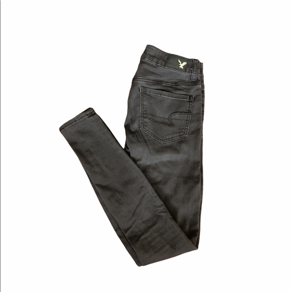 American Eagle black stretchy jeggings size 2
